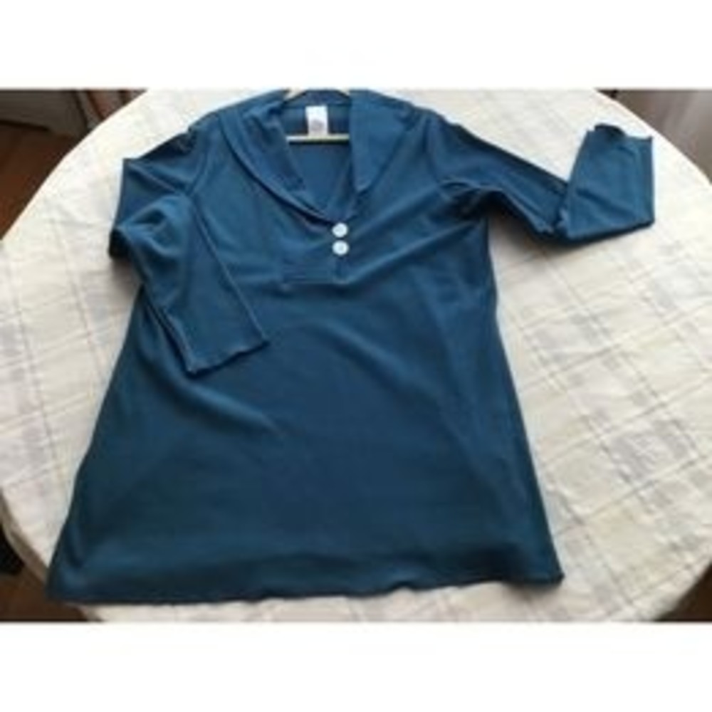 Women's Roaman's blue pullover top Sz L